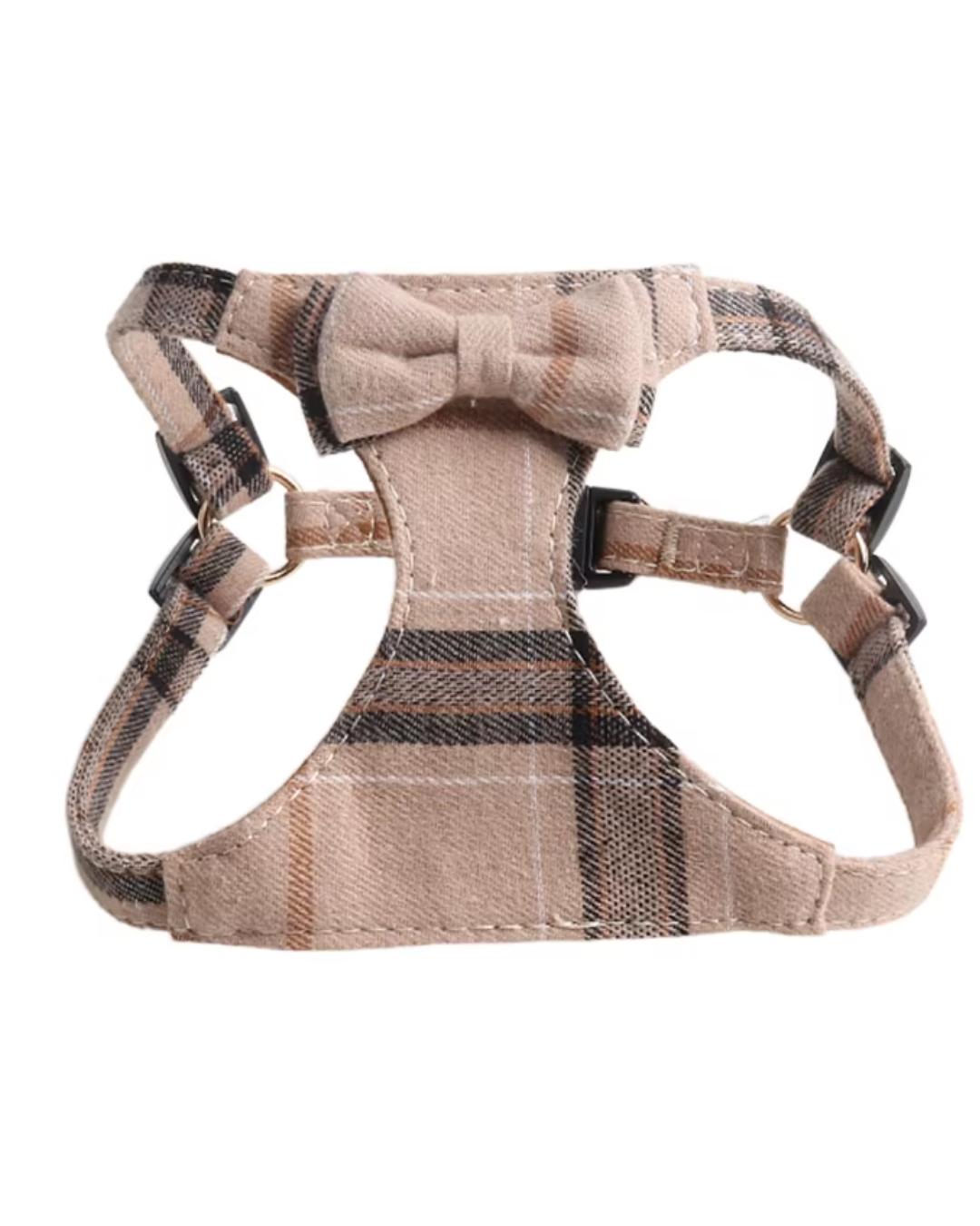 Plaid Harness with Bowtie